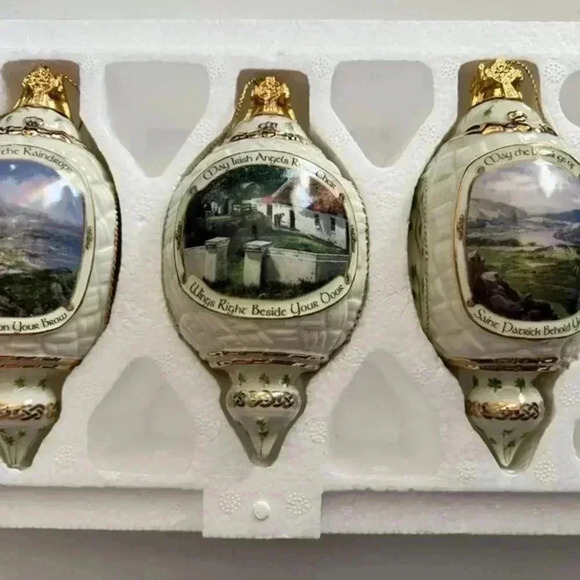 The Bradford Exchange Other - Set #2 Vintage 1999 Bradford Editions Porcelain Irish Blessing Ornaments #38504